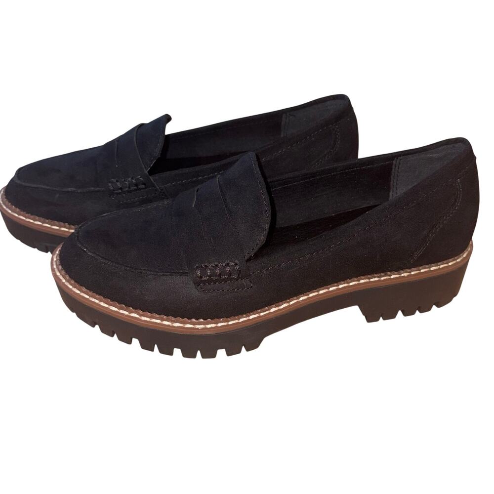 Dark Academia Chunky Black Jellypop Platform Loafers 7.5‎